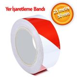 Badem10 Yer İşaretleme Bandı Pvc Emniyet Zemin İkaz Bant 50 mm x 25 MT