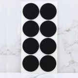 Badem10 Zemin Koruyucu Keçe 50 mm Yapışkanlı (8'li Paket) Masa Sandalye Mobilya Koltuk Ayak Keçesi Siyah