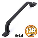 Badem10 Zümre Kulp Mobilya Mutfak Dolabı Çekmece Dolap Kulpları Kapak Kulpu Kulbu Siyah 128 mm Metal