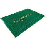 Bademler Halı Kapı Önü Paspas Hoşgeldiniz Yazılı Plastik Kıvırcık Paspas 40X60CM - 40 x 60 cm - Açık Yeşil