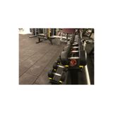 bademlerhali Karo Kauçuk Zemin Kaplama 40x40 2cm 5 Adet Spor Salonu Çocuk Parkı Fitness zemin kauçuk Siyah