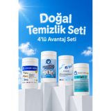 BADEX Lucida Clean Boraks Çamaşır Sodası Temizlik Karbonatı Limon Tuzu Avantajlı Temizlik Seti 4 Kg.