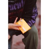 Badger Collection Katlanır Cüzdan Turuncu Kartlanır Kartlık Şeffaf Minimal Hediye Tasarım Renkli Erkek Kadın Unisex - Fosfor - Turuncu