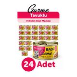 Bado Gurme Yaş Yetişkin Kedi Maması Kuzu Etli 85 Gr 24 Adet