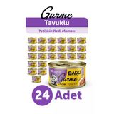 Bado Gurme Yaş Yetişkin Kedi Maması Tavuklu 85 Gr 24 Adet