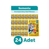 Bado Kısırlaştırılmış Pouch Kedi Yaş Mama Somonlu 85 Gr 24'li Paket