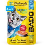 Bado Kısırlaştırılmış Yetişkin Somonlu 12x85 gr Yaş Kedi Maması