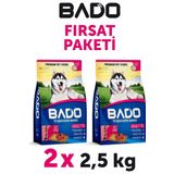 Bado Yetişkin Köpek Maması Etli Biftekli 2,5 Kg 2'li