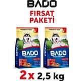 Bado Yetişkin Köpek Maması Kuzu Etli 2,5 Kg 2'li