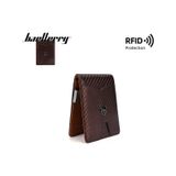 Baellerry Minimalist Rfıd Koruma Çift Kat Deri Çoklu Kart Cüzdan Erkek Kartlık 001 kahverengi