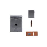 baellerry Minimalist Rfid Koruma Çift Kat Deri Çoklu Kart Cüzdan Erkek Kartlık Gri