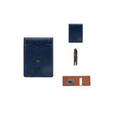 baellerry Minimalist Rfid Koruma Çift Kat Deri Çoklu Kart Cüzdan Erkek Kartlık Lacivert