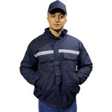 Bafaco Tekstil Gabardin 7/7 Reflektörlü Kışlık Mont Lacivert - 2XL