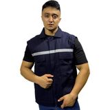 Bafaco Tekstil Gabardin 7/7 Reflektörlü Kışlık Yelek - Lacivert - M