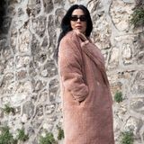 Bafaco Tekstil - Peluş Kaban - Açık Pudra - Vizon