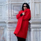 Bafaco Tekstil - Peluş Kaban - M - Kırmızı