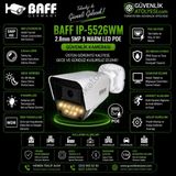 Baff IP-5526WM 2.8mm 5mp 9 Warm LED Poe Güvenlik Kamerası - Beyaz