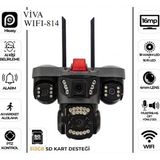 Baff Viva WIFI-814 16MP 4 Kameralı Akıllı Wi-Fi Ptz Güvenlik Kamerası (Aı Insan Takip ve Renkli Gece Görüşlü)