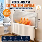 Baffhome 5 Adet Petek Kalorifer Radyatör Arkası Folyolu Plaka Isı Yalıtım Levhası Şilte Petek Yalıtım Levhası - Alüminyum Gri