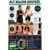 baffhome Alt Baldır Destek Bandı Ayarlanabilir Cırtlı Esnek Neopren Kaymaz Bacak Koruma Bandajı