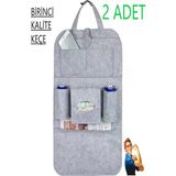 Baffhome Araba Araç Oto Koltuk Arkası Keçe Organizer Koruyucu Koltuk Arkası Eşya Düzenleyici Ceplik Çanta
