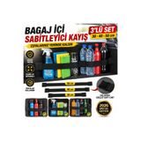 baffhome Araç İçi Bagaj Düzenleyici Sabitleme Kemeri 3 Boy Set - Dağınıklık Önleyici Cırtlı Lastik