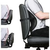 Baffhome Ergonomik Fileli Bel Destek Minderi - Araç ve Ofis Koltuğu Için Terletmez Bel Yastığı - Siyah