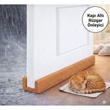 Baffhome Kapı Altı Rüzgâr Soğuk ve Toz Önleyici Isı Yalıtım Isı Işık Gürültü Önleyici Sünger - Açık Kahverengi