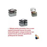 Baffhome Makyaj Çantası Çift Bölmeli Şeffaf Çok Amaçlı Su Geçirmez Derin Hazneli Geniş Hacimli Profesyonel