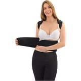 Baffhome Medikal Dik Duruş Sırt Omuz Boyun Destekli Ayarlanabilir Ortopedik Spor Korsesi - Siyah - 2XL