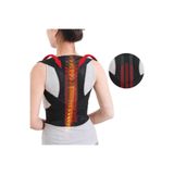BAFFHOME Ortopedik Dik Duruş Korsesi Balenli Sırt Korsesi Kamburluğu Önleyici Erkek Bayan Korse (Füme / STD-0 Drop)