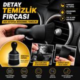 Baffhome Profesyonel Araç Içi Detaylı Temizleme Fırçası -Araba Izgara, Klima ve Torpido Temizlik Fırçası Ergonomik Saplı - Siyah