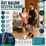 Baffhome Üst Baldır Destek Bandı Ayarlanabilir 3 Cırtlı Kompresyon Bandajı - Spor, Kas ve Uyluk Desteği - Siyah