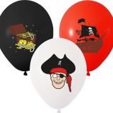 Bafix Balon 3+0 Korsan Baskılı 12" Pastel (100 Lü Paket)