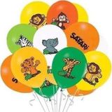 Bafix Balon 4+1 Safari Baskılı 12 Inç (8 Li Paket) BMB1112TSF8051