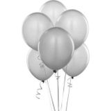 Bafix Balon Metalik Gümüş Renkli 100 Lü (1 Paket 100 Adet)