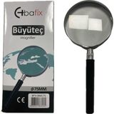 bafix büyüteç cam metal çerçeveli 75 mm bfx-bmc50 - Yok