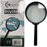 Bafix Büyüteç Cam Plastik Çerçeveli 75 Mm Büyüteç