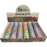 Bafix Desenli Bant Dekoratif 15 Mm X 3 Metre 60 Lı Paket