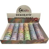 bafix desenli bant dekoratif 15 mm x 3 metre bfx-deb0005 (60 lı paket) - Yok