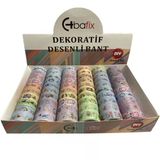 Bafix Desenli Bant Dekoratif 15 Mm X 3 Metre Bfx-Deb0005 (60 Lı Paket)