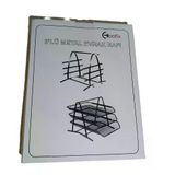 Bafix Evrak Rafı Metal Perforeli 3 Lü Siyah Bfx-Mer9205s