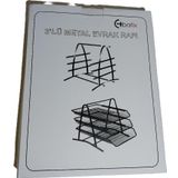 Bafix Evrak Rafı Metal Perforeli 3 Lü Siyah Metal Evrak Rafı