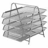 Bafix Evrak Rafı Metal Perforeli 4 Katlı Gri Mer9206g
