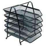 Bafix Evrak Rafı Metal Perforeli 5 Katlı Siyah Mer9207s