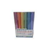 Bafix Fosforlu Kalem (İşaret Kalemi) Kalem Tipi Smoky Color 6 Renk Blister Cs-H799