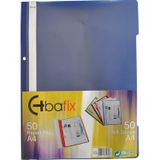 Bafix Telli Dosya Plastik A-4 Lacivert 66723 50 Li (1 Paket 50 Adet)