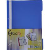 Bafix Telli Dosya Plastik A-4 Mavi Klasik 66724 50 Li (1 Paket 50 Adet)