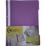 Bafix Telli Dosya Plastik A-4 Mor 66725 50 Li (1 Paket 50 Adet)