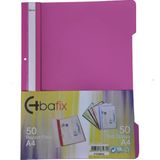Bafix Telli Dosya Plastik A-4 Pembe 66726 50 Li (1 Paket 50 Adet)